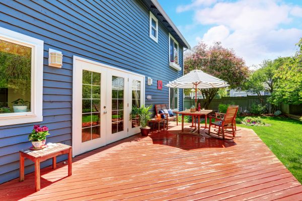 Blue Siding Installation in Cypress